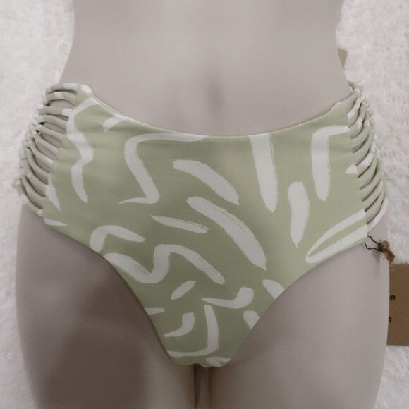 Stone Fox Swim Green Aloe Lines Daya Top/Simone Bottom X-Small - Picture 2 of 9